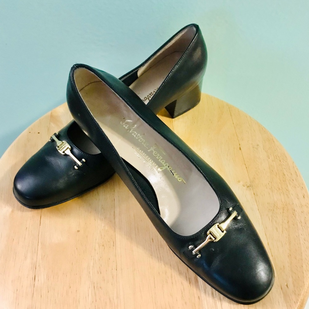 Salvatore Ferragamo 90’s vintage Charade block heels